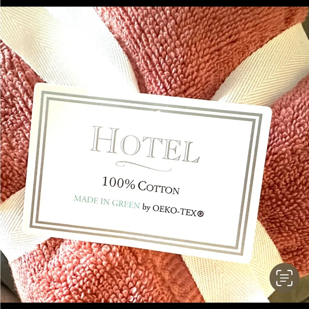 Hotel 8 Pc. Cotton Washcloths SUSTAINABLY MADE Teracotta Color NEW